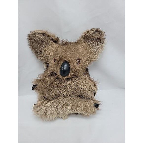 Vintage Blue Gum Billy Hard Body Real Kangaroo Fur Koala Plush 10" - Picture 1 of 16